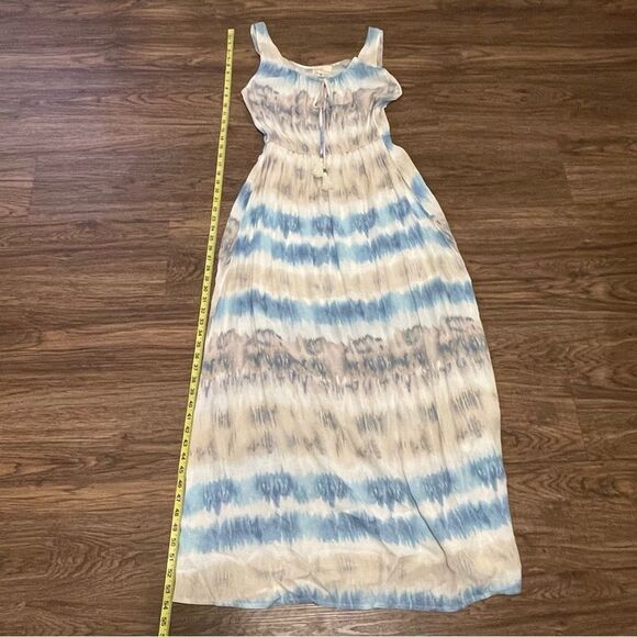 NWT BeBop Tie-Dye Sleeveless Maxi Dress Blue White Tan Size Medium - Picture 12 of 15